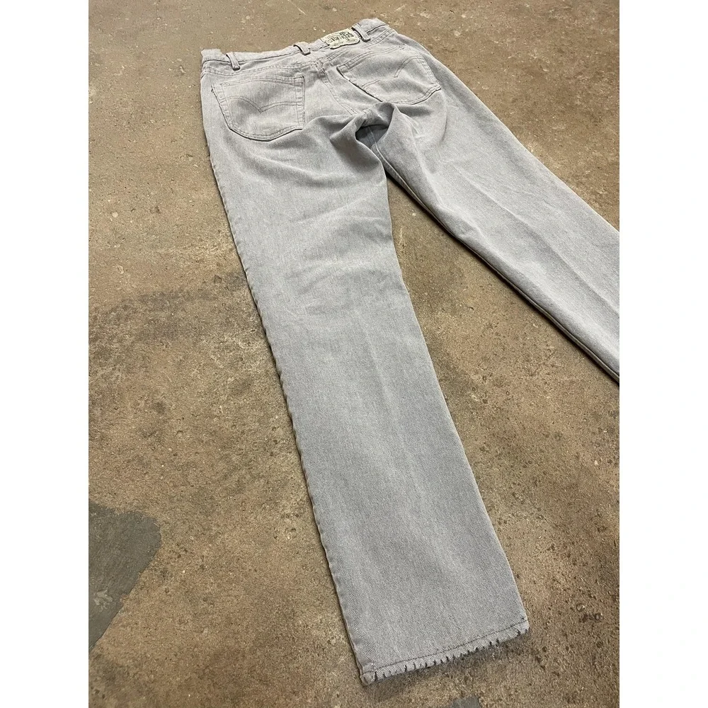 Vintage Levis Silvertab Lean Jeans Mens 31x34 Gray Denim Slim Straight Zip Fly‎